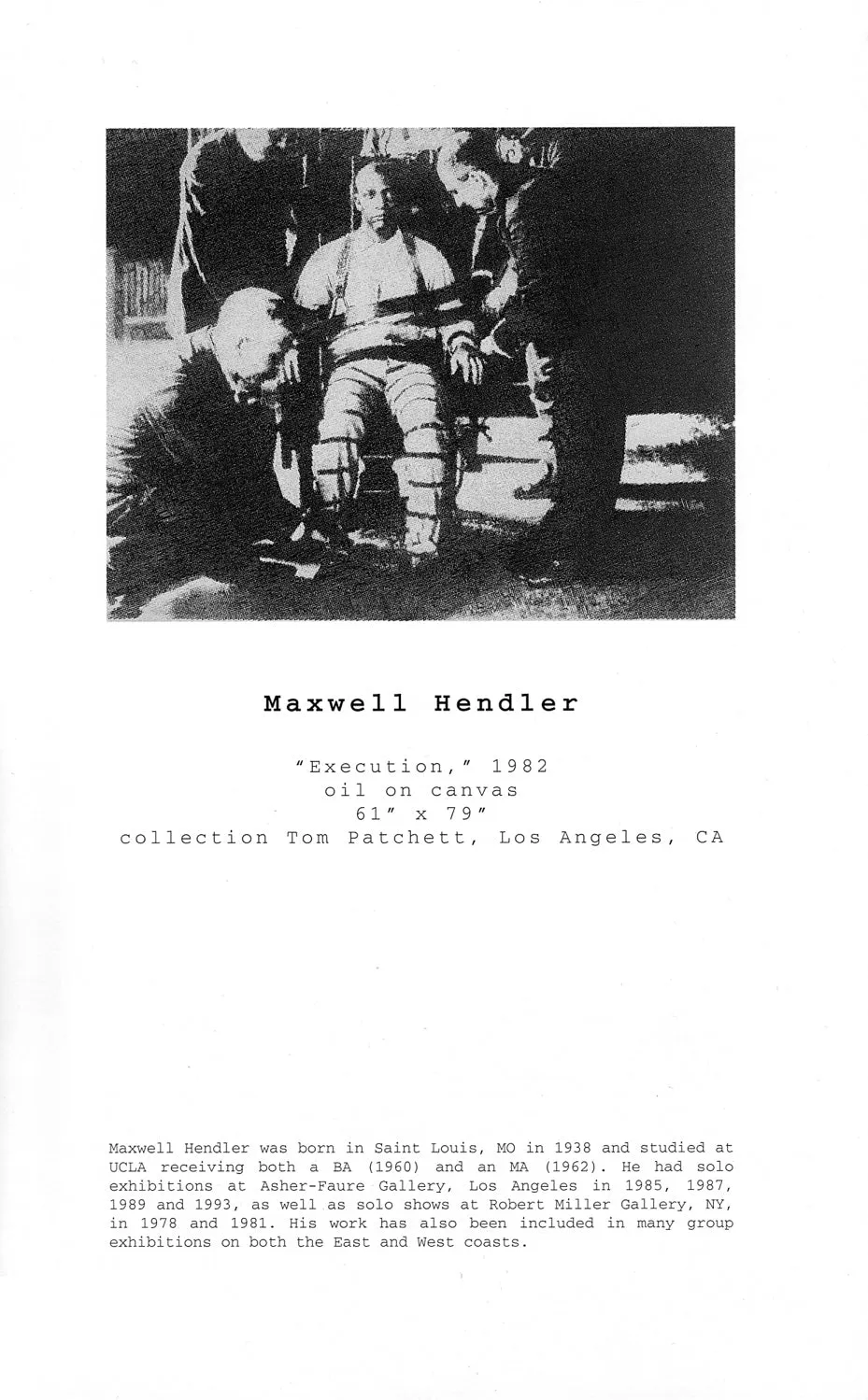 Murder [Exhibition Catalogue]
