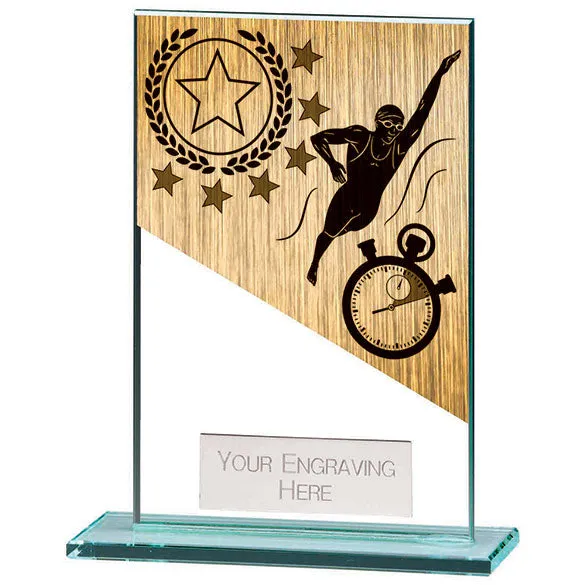Mustang Swimming Jade Glass Award