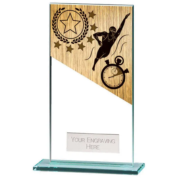 Mustang Swimming Jade Glass Award