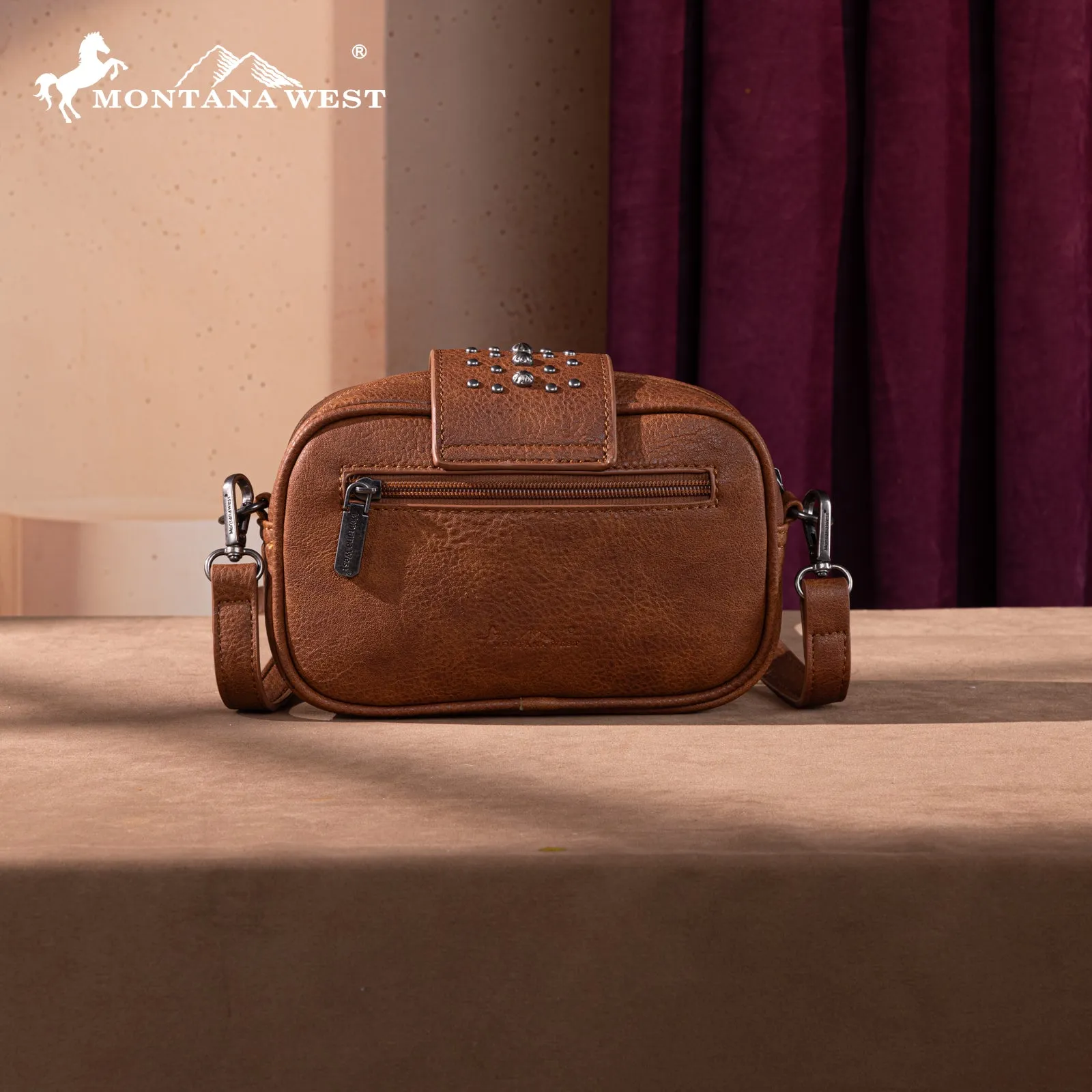MW1322-8365 Montana West Tooled Collection Crossbody