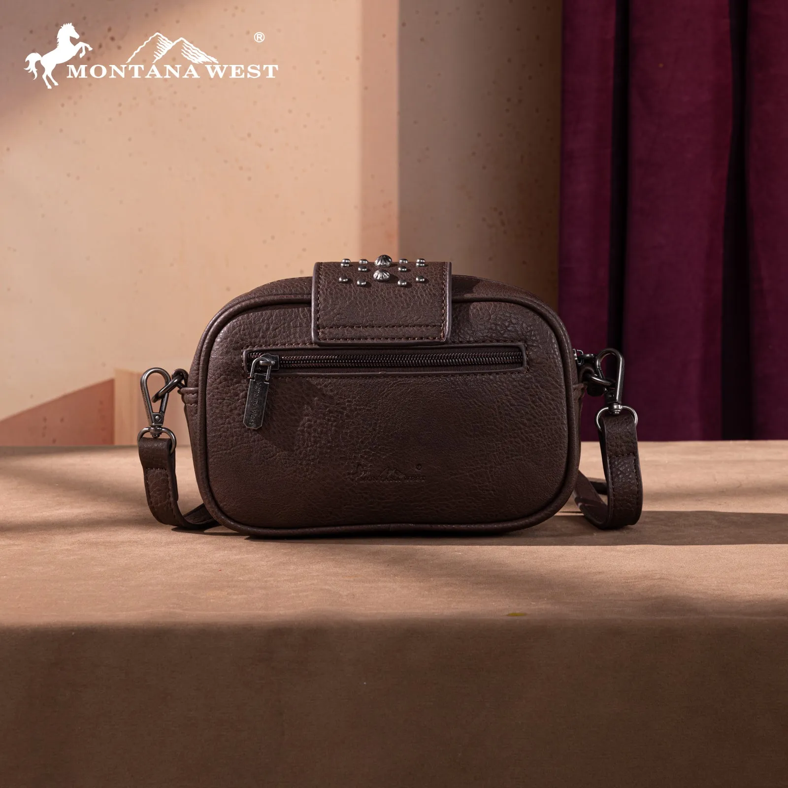 MW1322-8365 Montana West Tooled Collection Crossbody