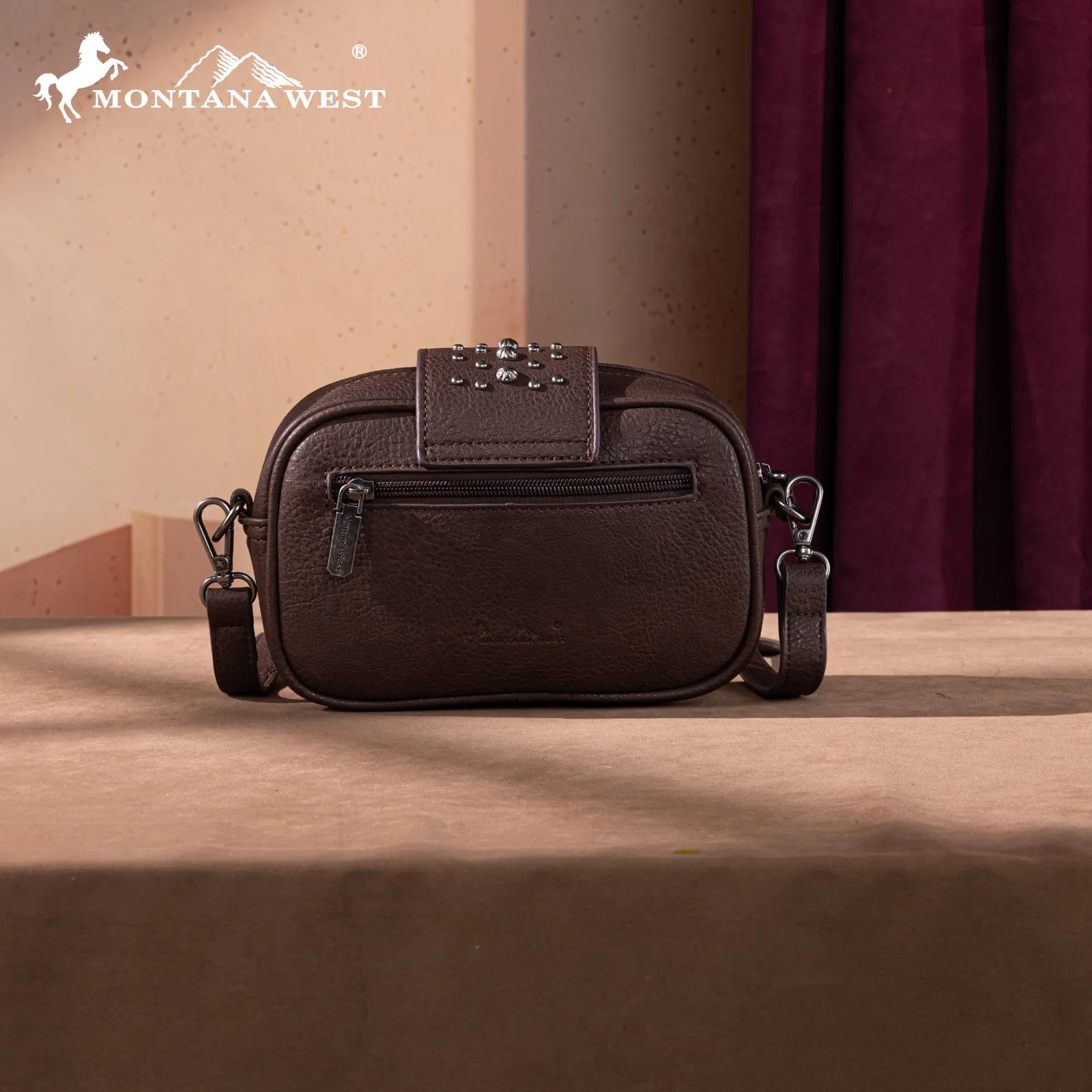 MW1322-8365 Montana West Tooled Collection Crossbody