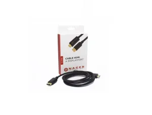 Naceb Na 0106 Cable Adaptador Hdmi A Displayport 1.8 Mts, Negro