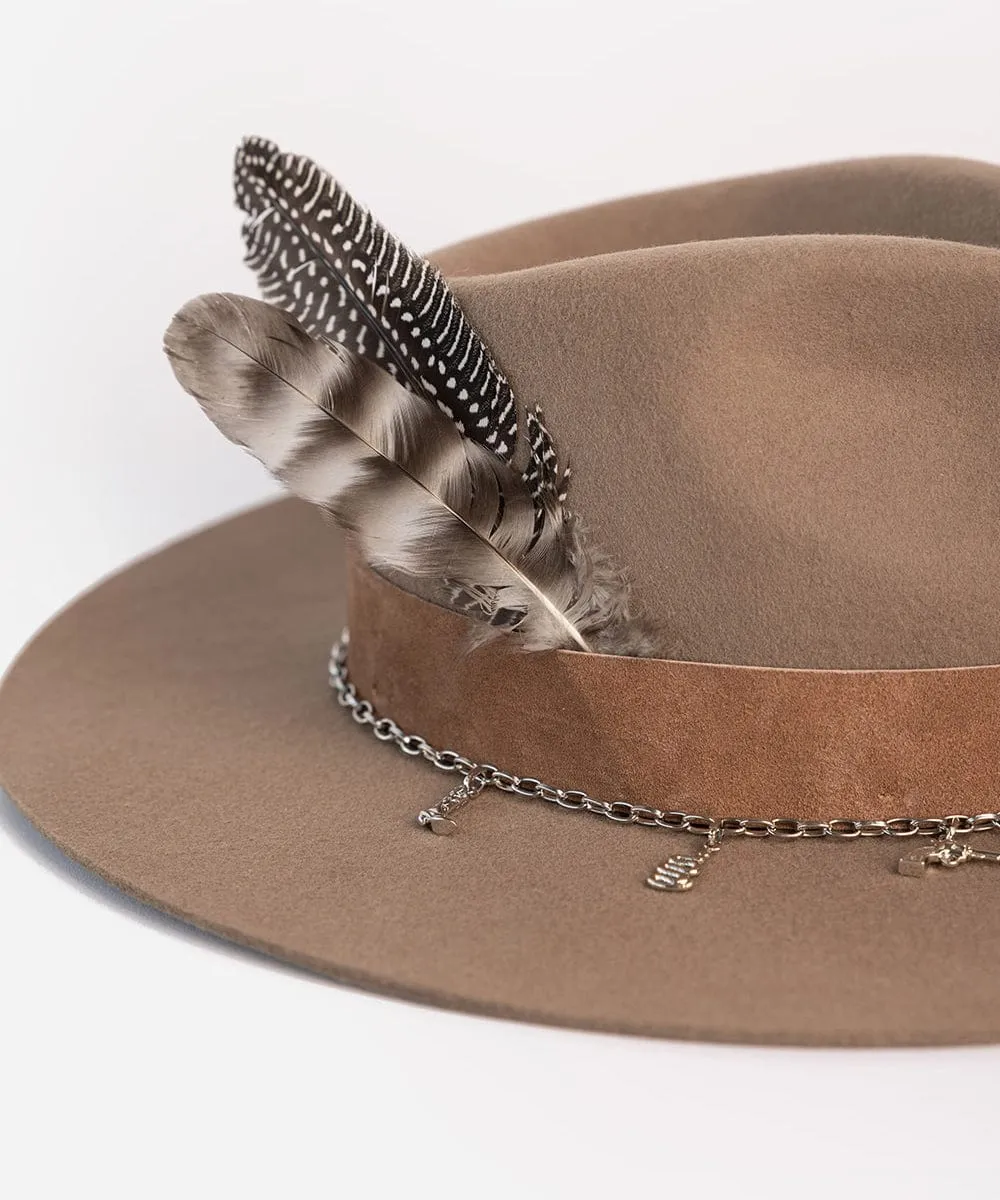 Natural Grey Chinchilla Hat Feather