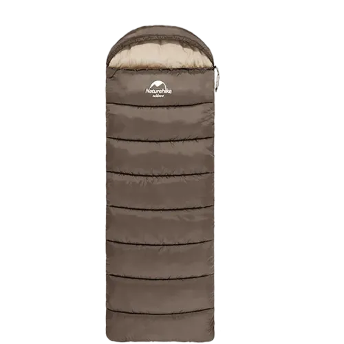 Naturehike U series envelope sleeping Bag with hood U350 - Brown
