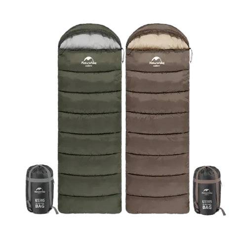 Naturehike U series envelope sleeping Bag with hood U350 - Brown
