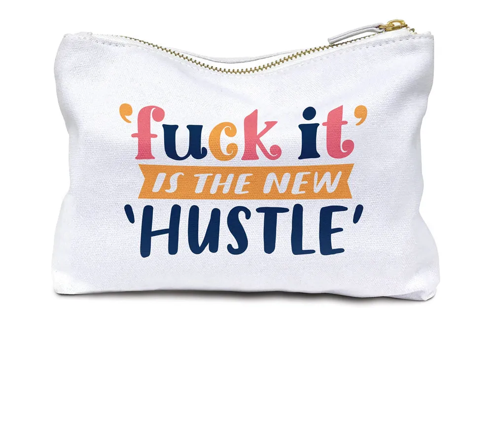 New Hustle Canvas Zipper Pouch