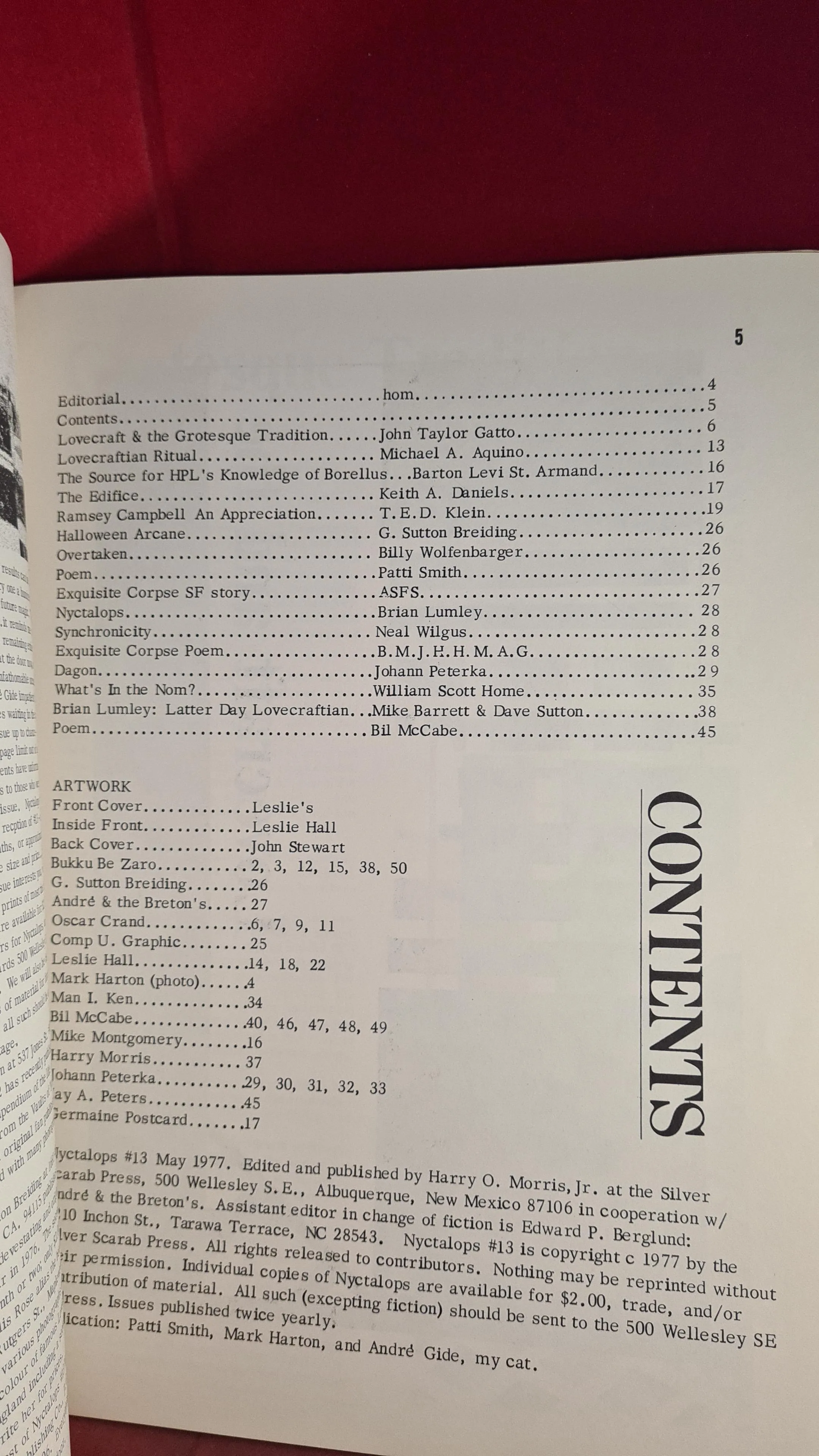 Nyctalops 13 May 1977
