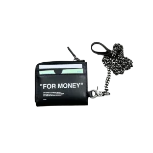 OFF-WHITE Chain Wallet "FOR MONEY" New Black