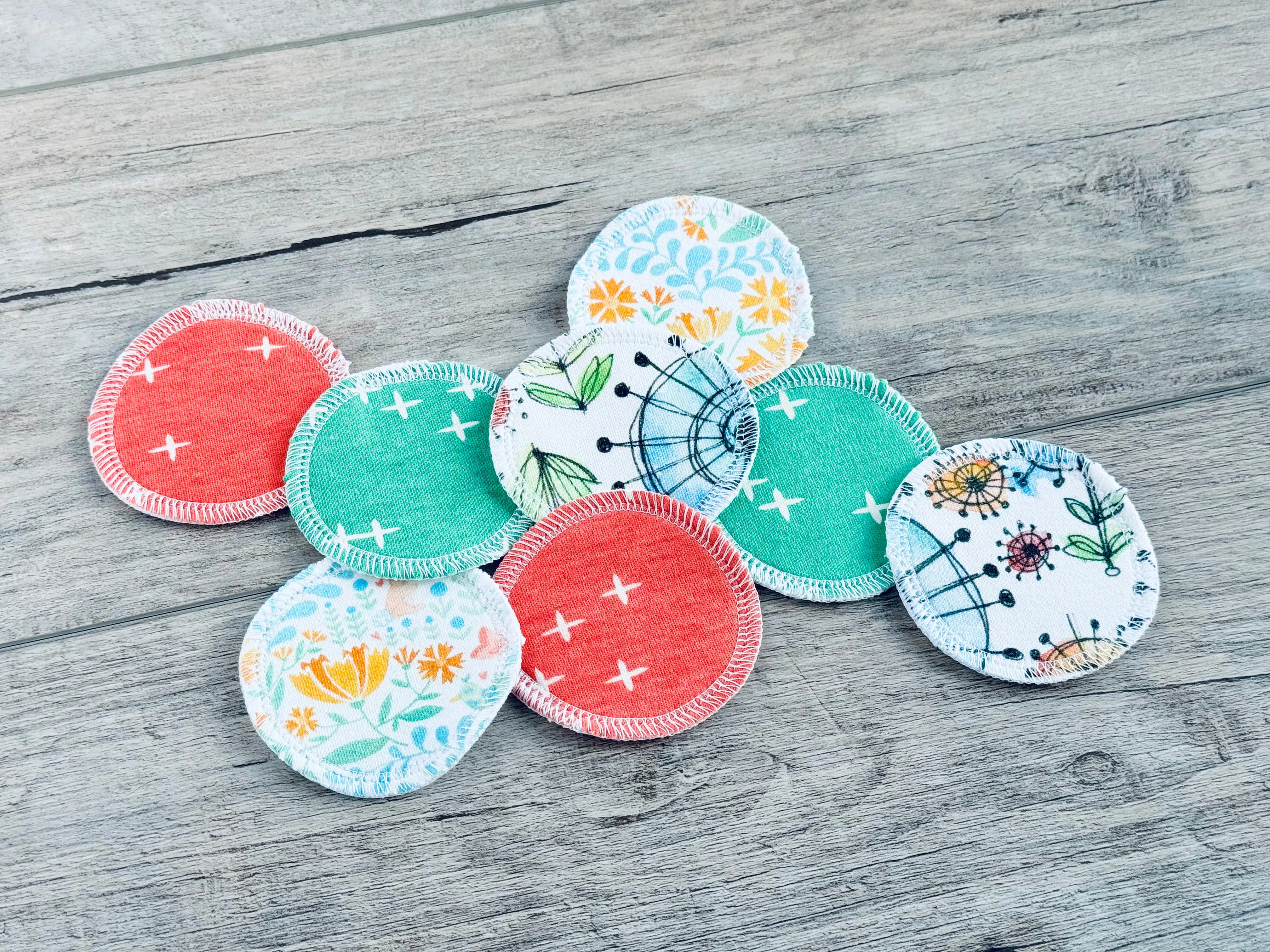 Organic Cotton Face Rounds - Set #26 - Multi Mix (Small)