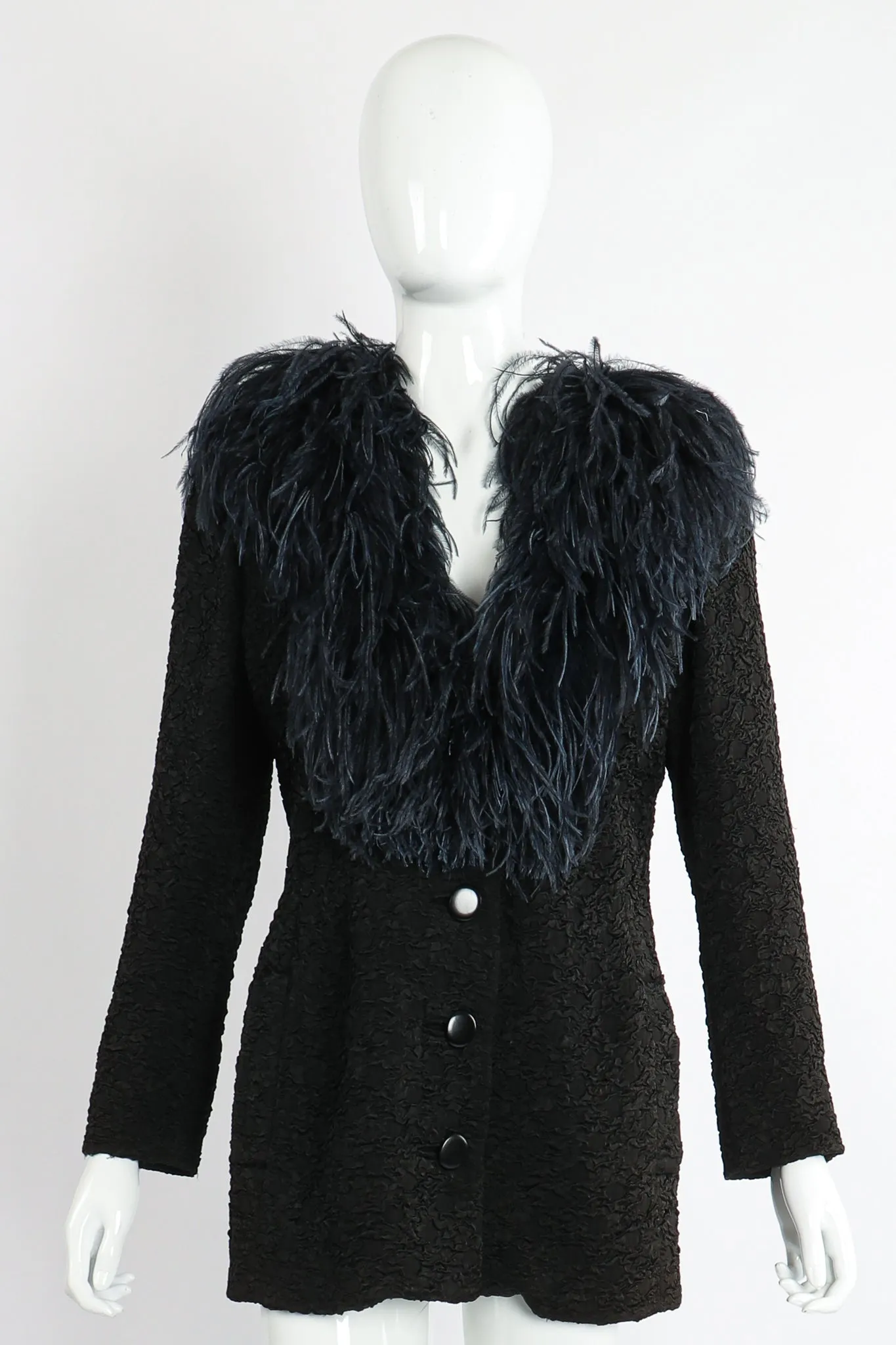 Ostrich Feather Crinkle Coat