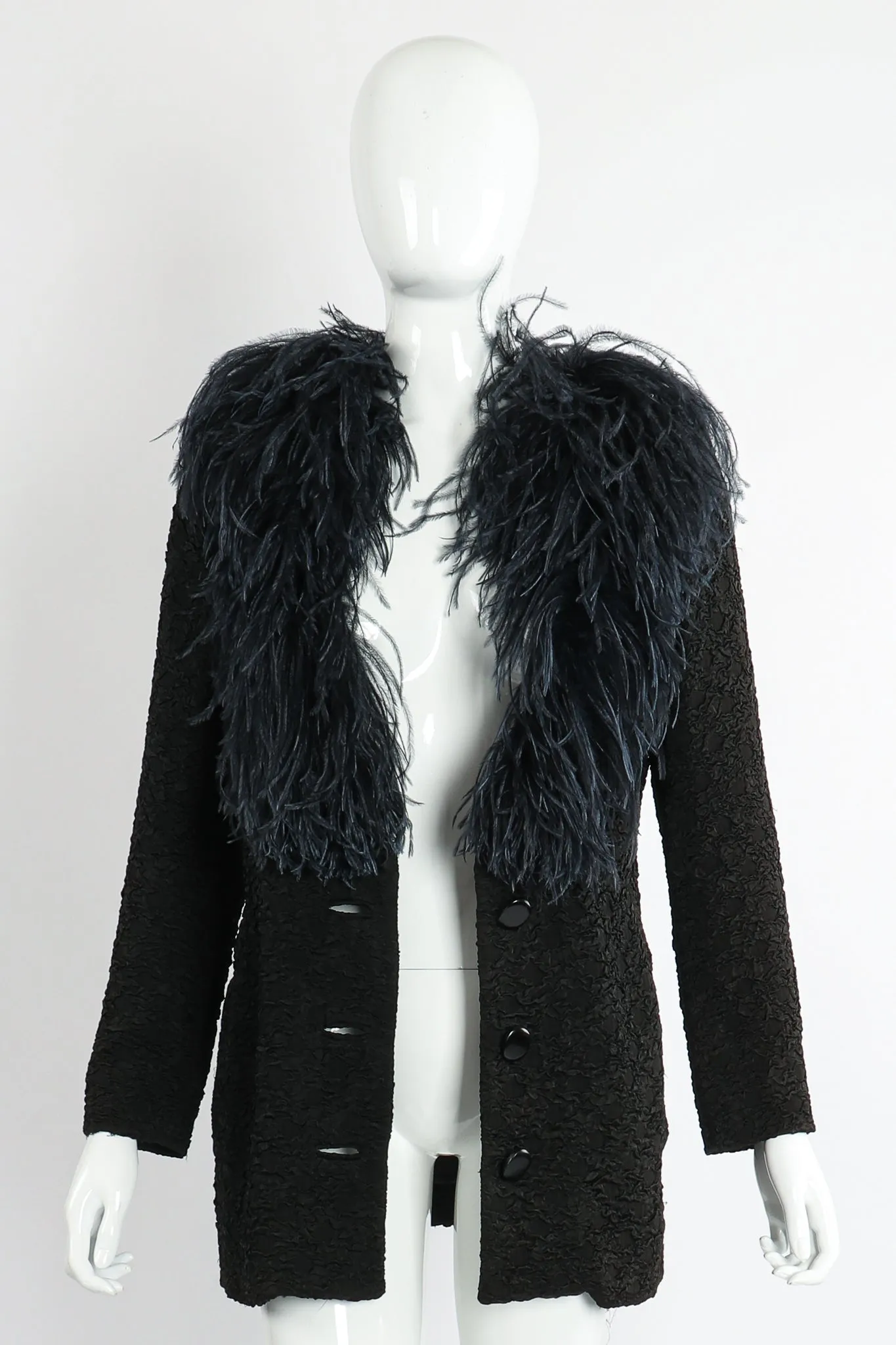 Ostrich Feather Crinkle Coat
