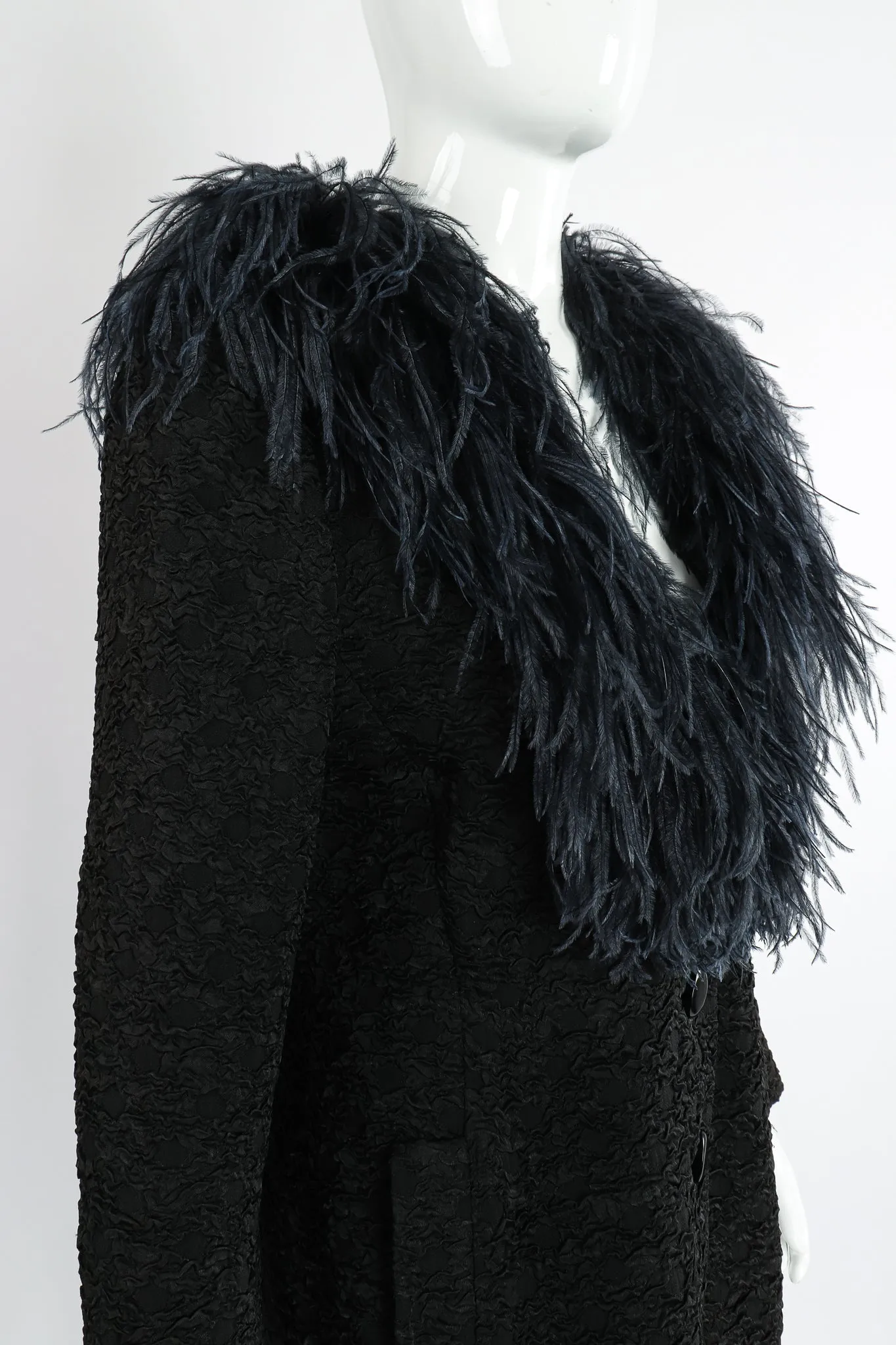 Ostrich Feather Crinkle Coat