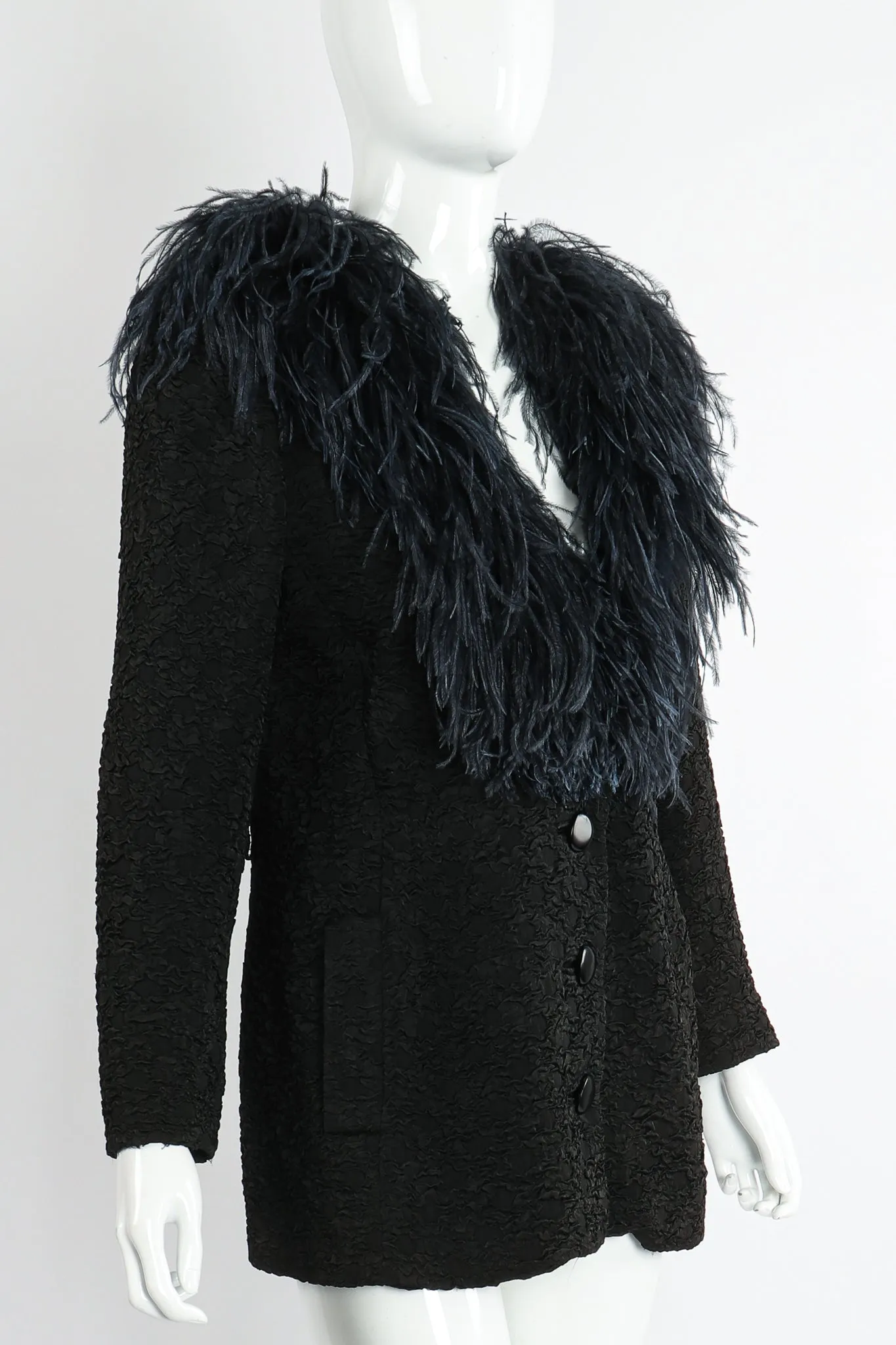 Ostrich Feather Crinkle Coat