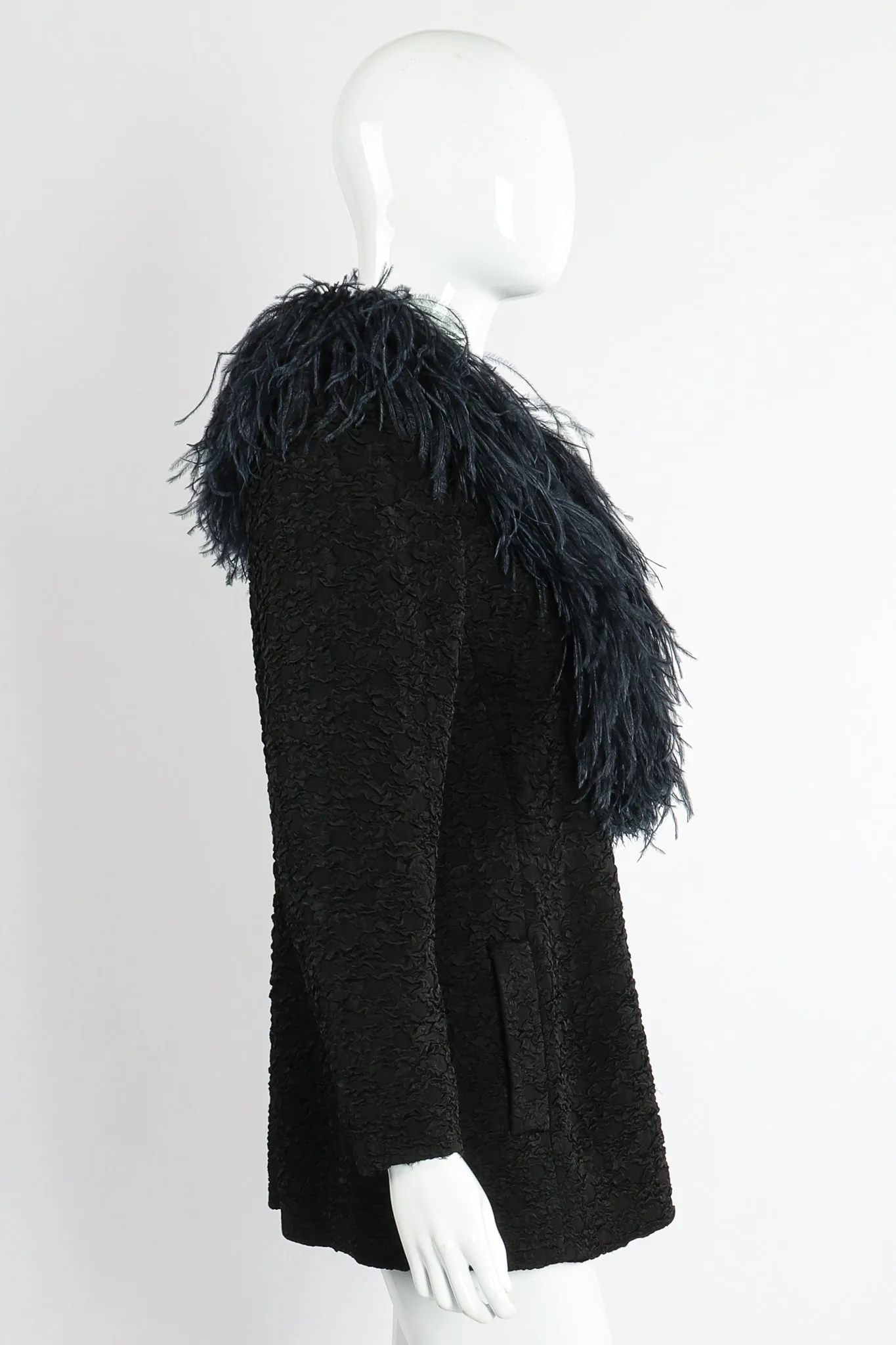 Ostrich Feather Crinkle Coat