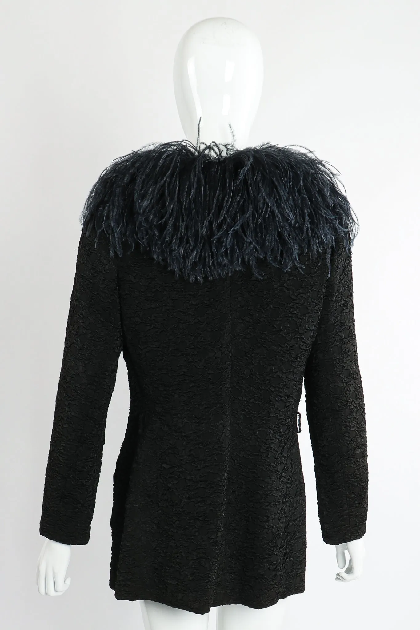 Ostrich Feather Crinkle Coat