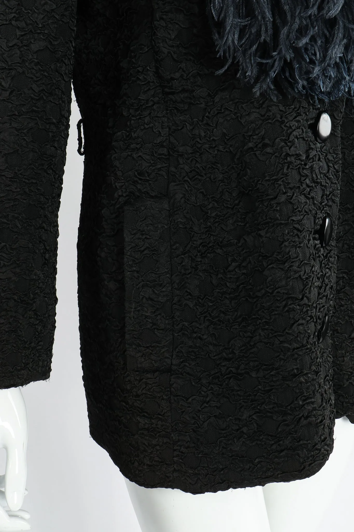 Ostrich Feather Crinkle Coat