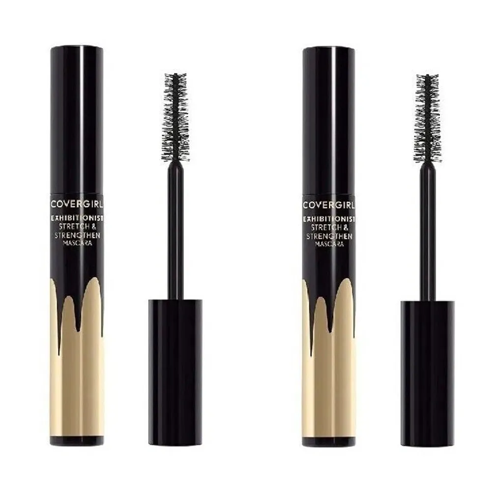 Pack of 2 CoverGirl Exhibitionist Stretch & Strengthen Mascara, Very Black 800
