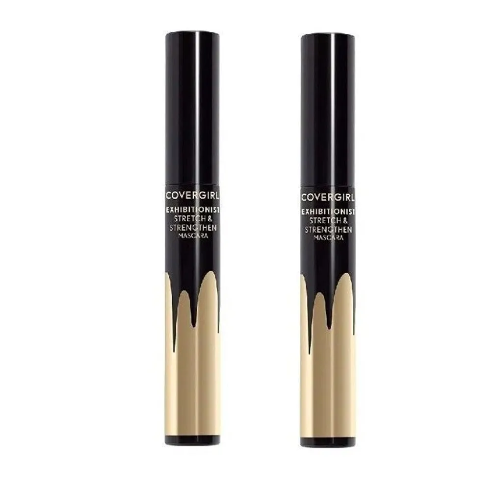 Pack of 2 CoverGirl Exhibitionist Stretch & Strengthen Mascara, Very Black 800