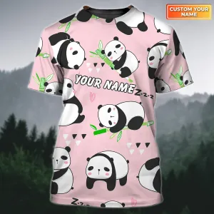 Panda 02 - Personalized Name 3D Tshirt - Htl