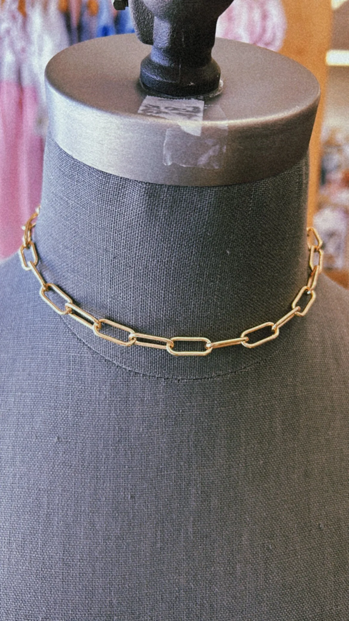 Paper Clip Gold Chain