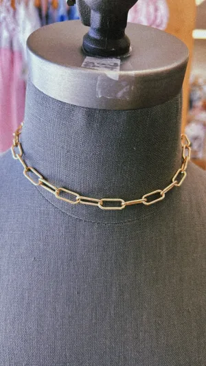 Paper Clip Gold Chain