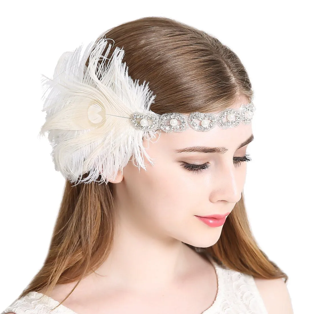 Peacock 1920s Flapper Headband Art Deco|JaosWish