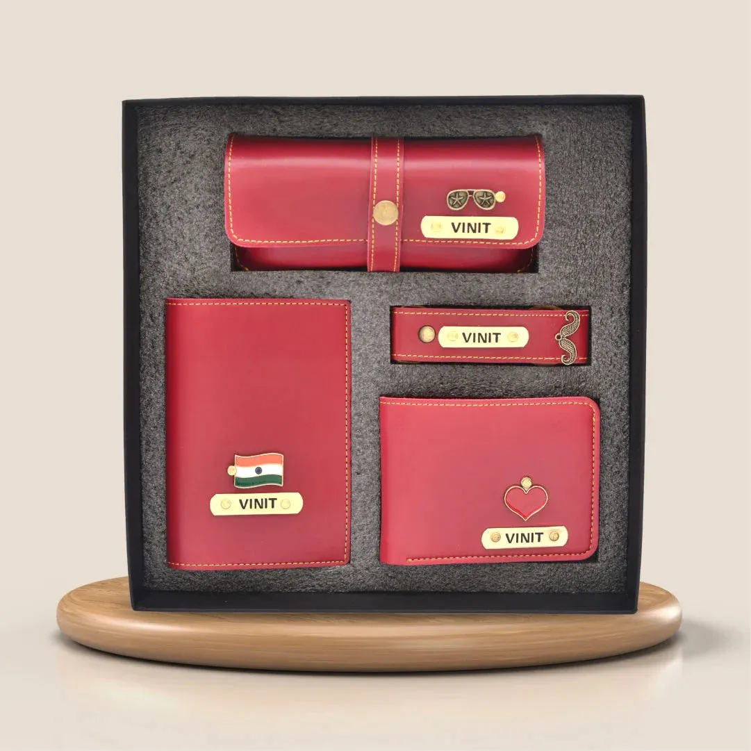 Personalised All in One Men's Combo (4 pcs) - Wine