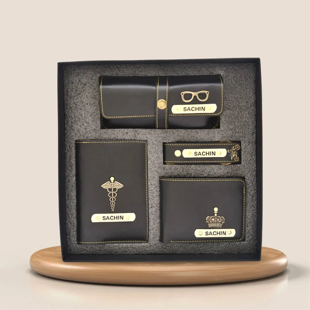 Personalized All in One Men's Combo (4 pcs) - Black