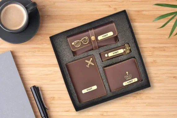 Personalized All in One Men's Combo (4 pcs) - Brown