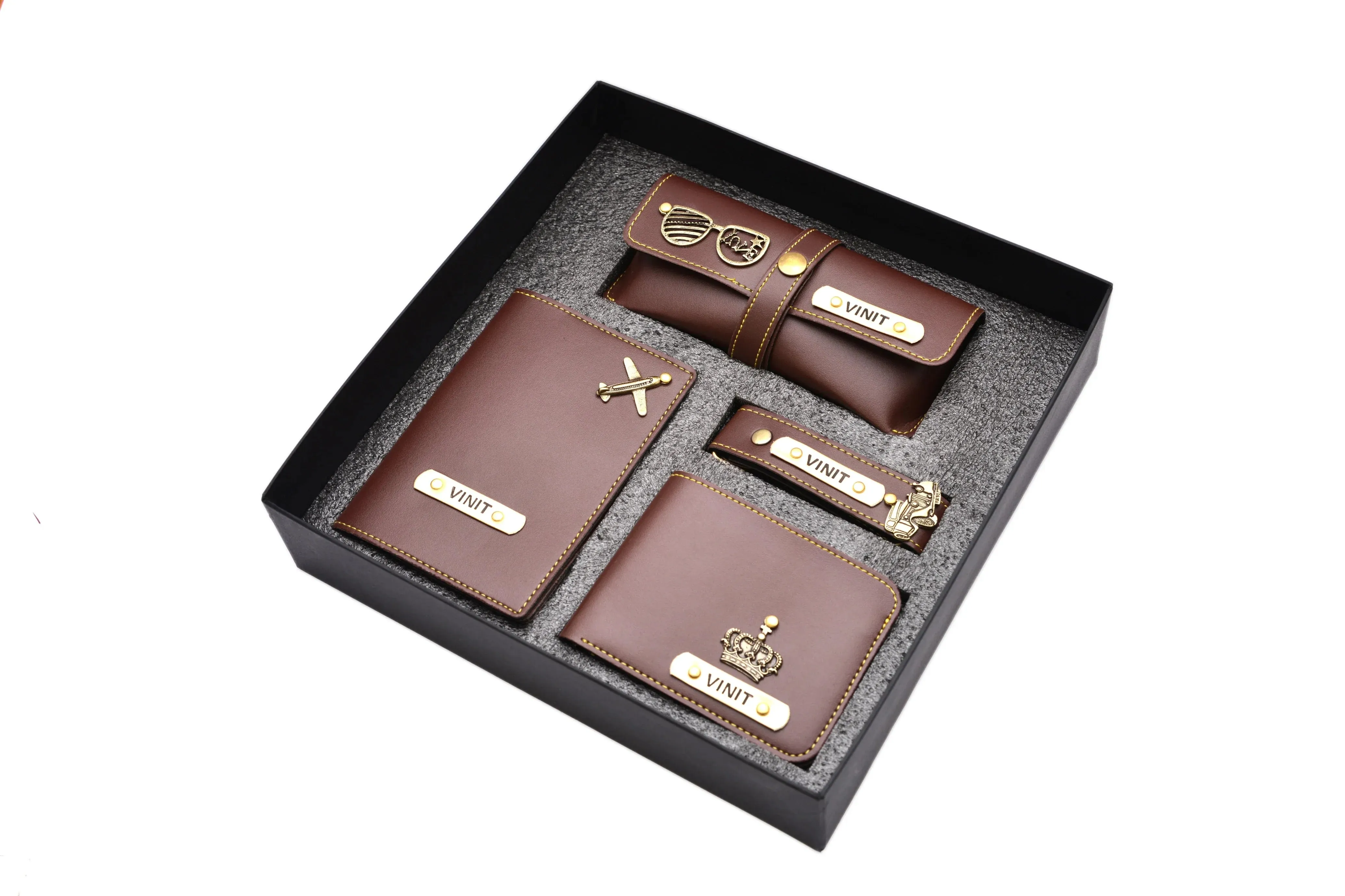 Personalized All in One Men's Combo (4 pcs) - Brown