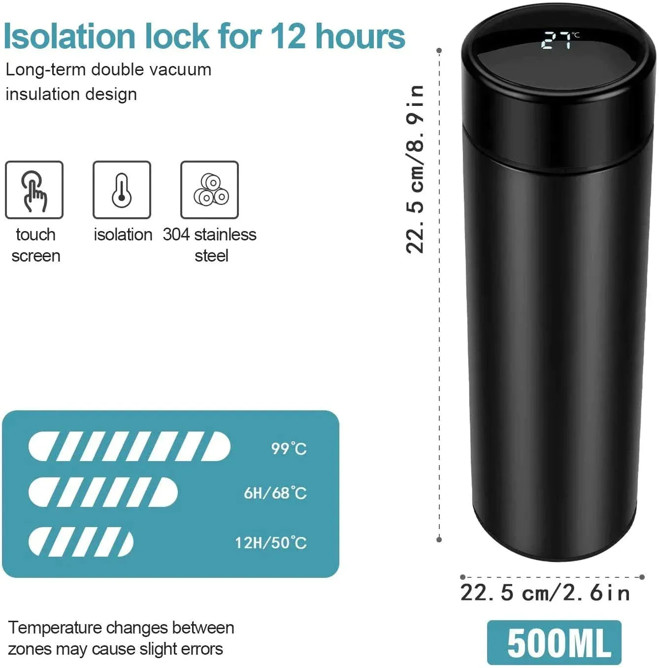 Personalized Stainless Steel Mug , Temperature Bottle & All in One Men's Combo (4 pcs) - Royal Blue