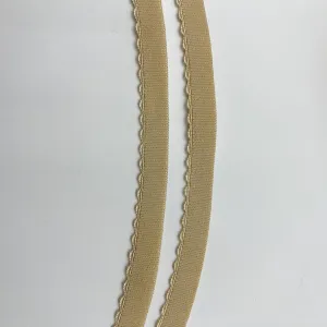 Picot Lingerie Elastic  - 1/2" Beige