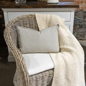 Pillow - Classic Ticking Black and Cream