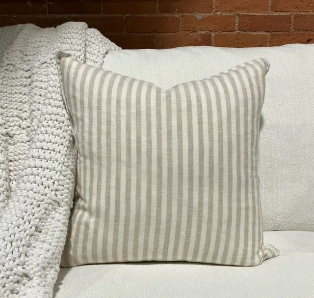 Pillow - Linen Natural Stripe