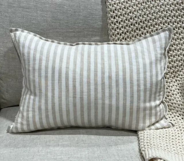 Pillow - Linen Natural Stripe