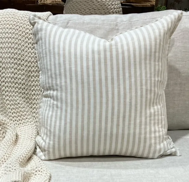 Pillow - Linen Natural Stripe