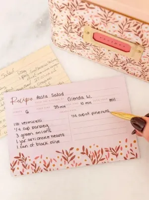 Pink Daisy Recipe Cards