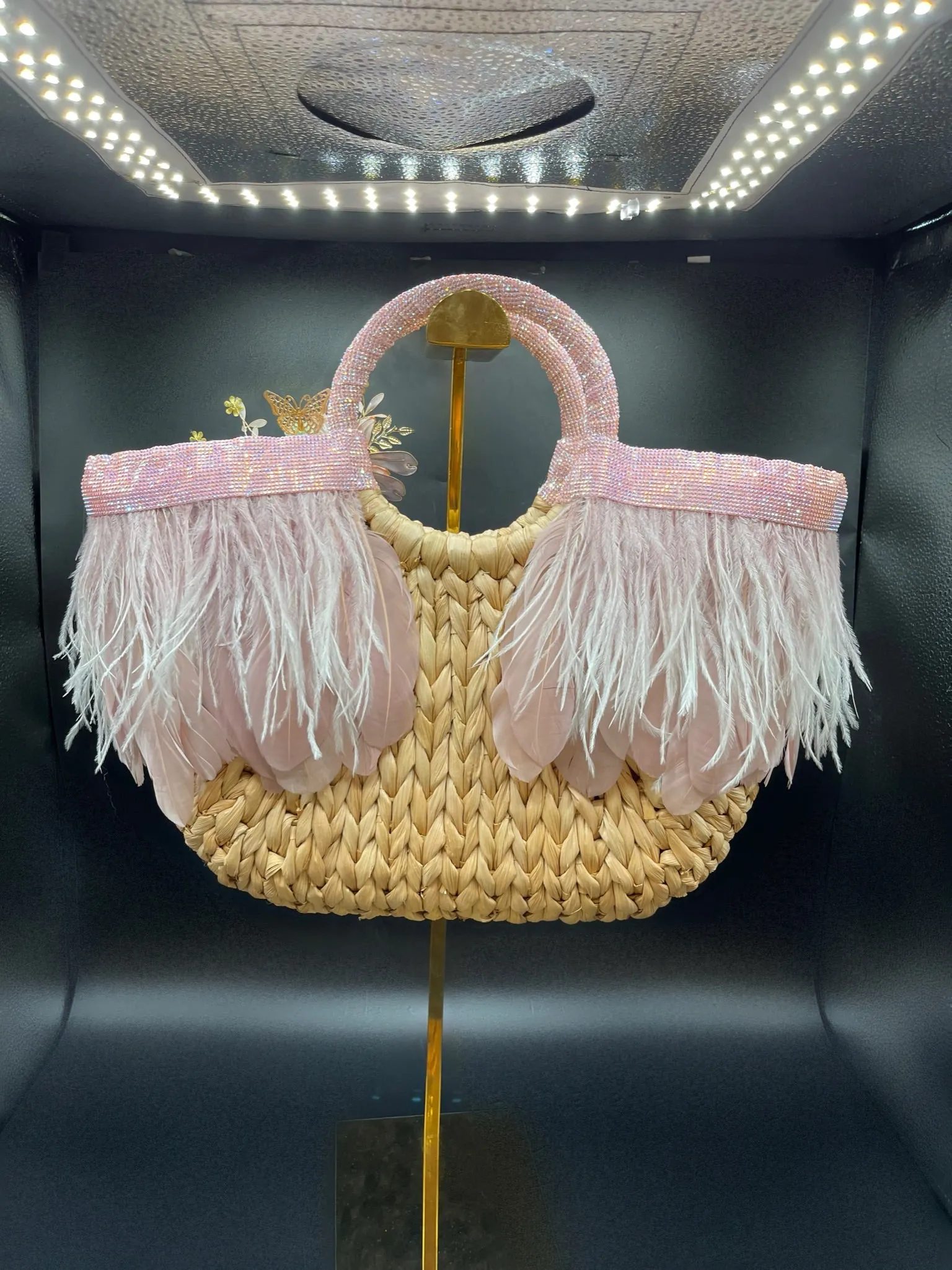 Pink Feather Tote
