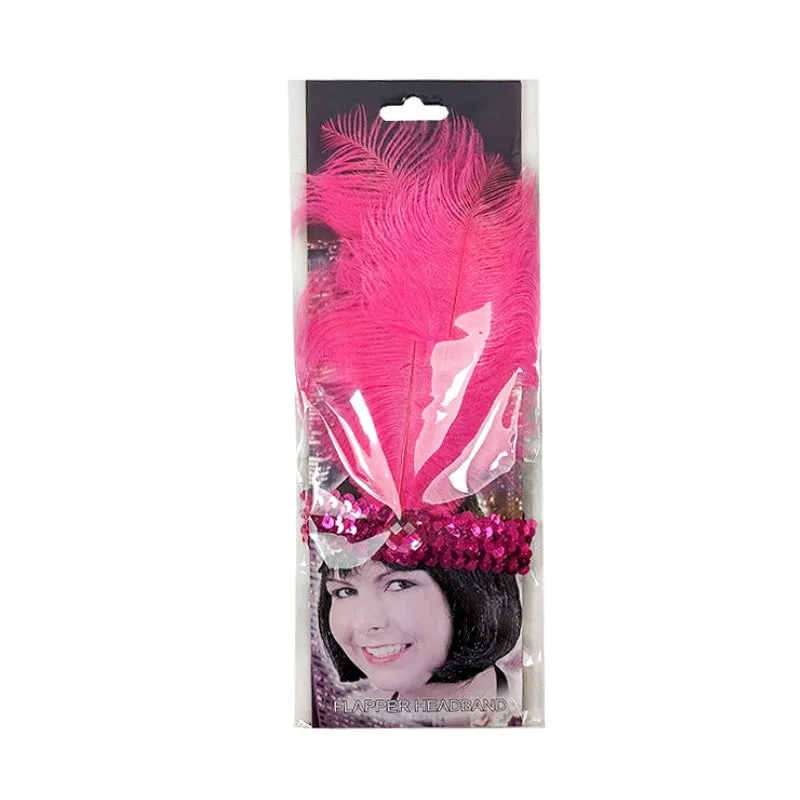 Pink Twenties Flapper Headband