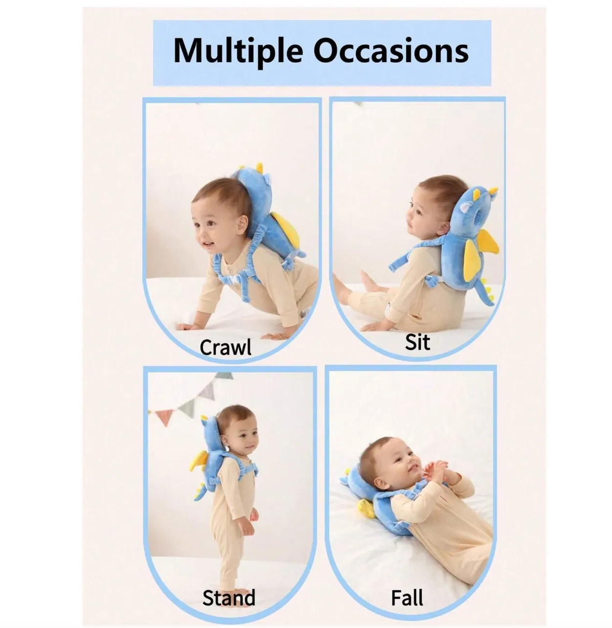 Plush Toddler Baby Head Protection Cushion Backpack