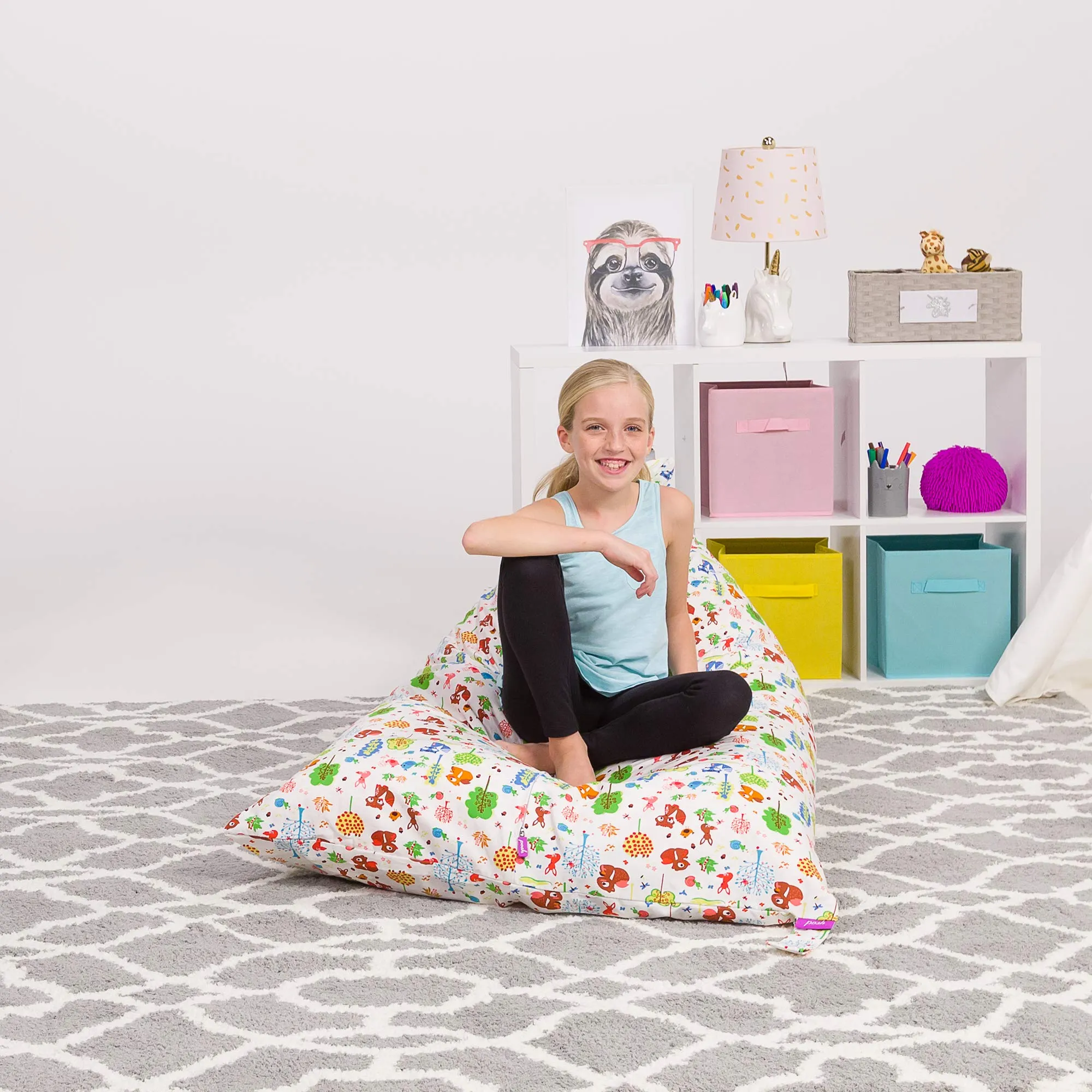 Posh Creations Stuffed nimal Storage Bean Bag Chair Kids Teens