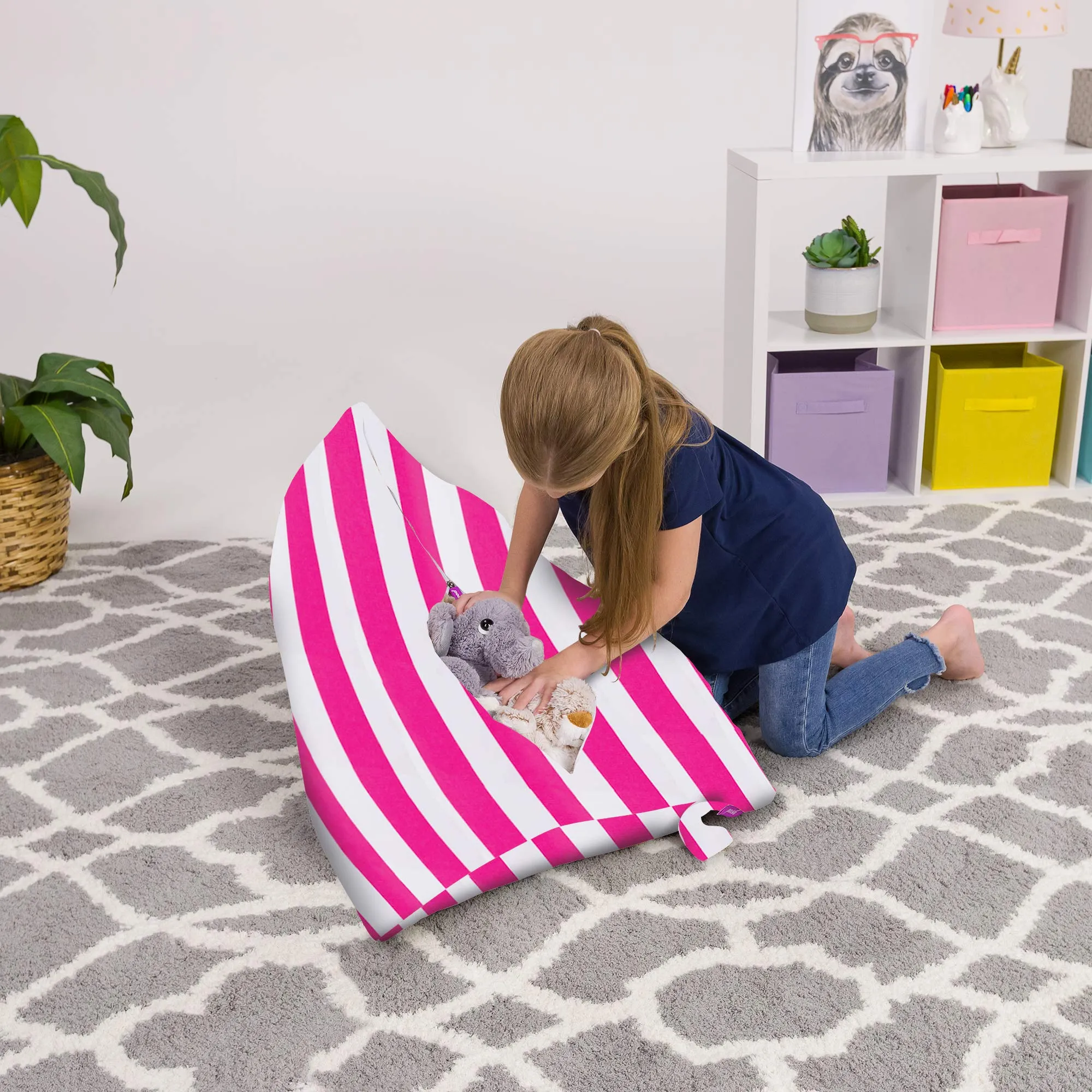 Posh Creations Stuffed nimal Storage Bean Bag Chair Kids Teens
