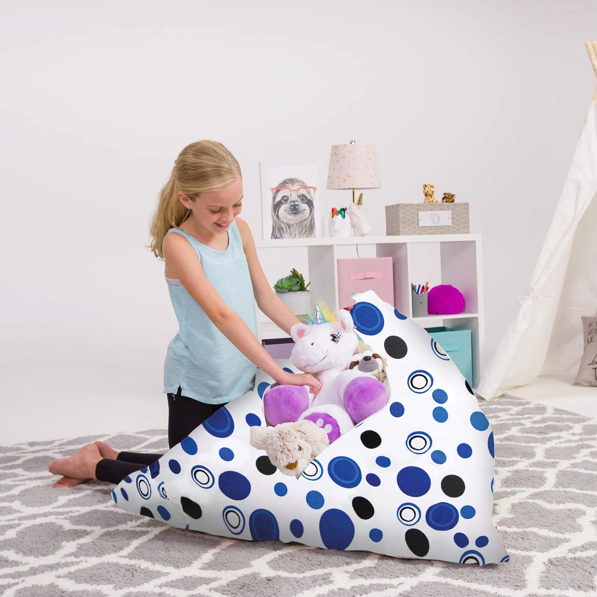 Posh Creations Stuffed nimal Storage Bean Bag Chair Kids Teens
