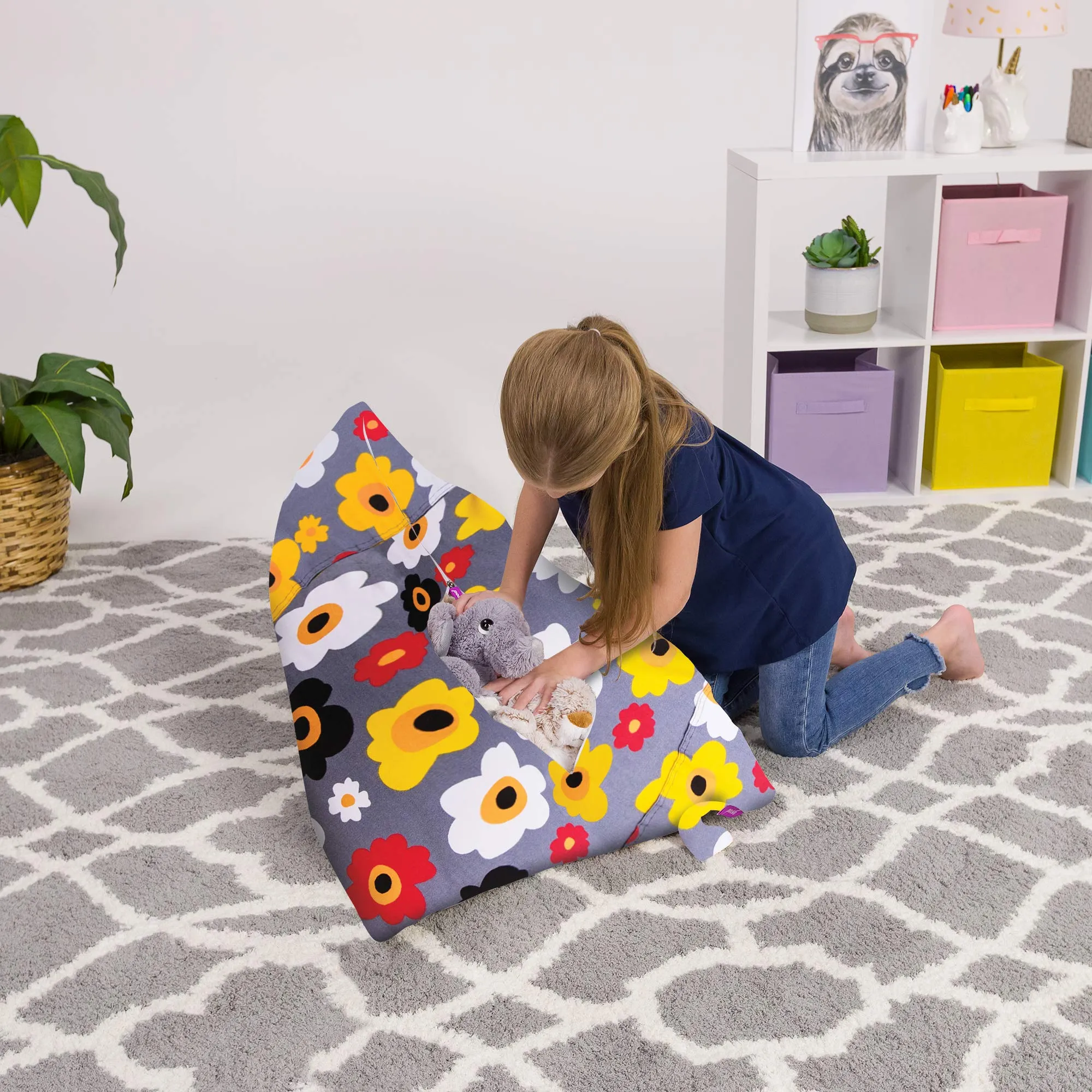 Posh Creations Stuffed nimal Storage Bean Bag Chair Kids Teens