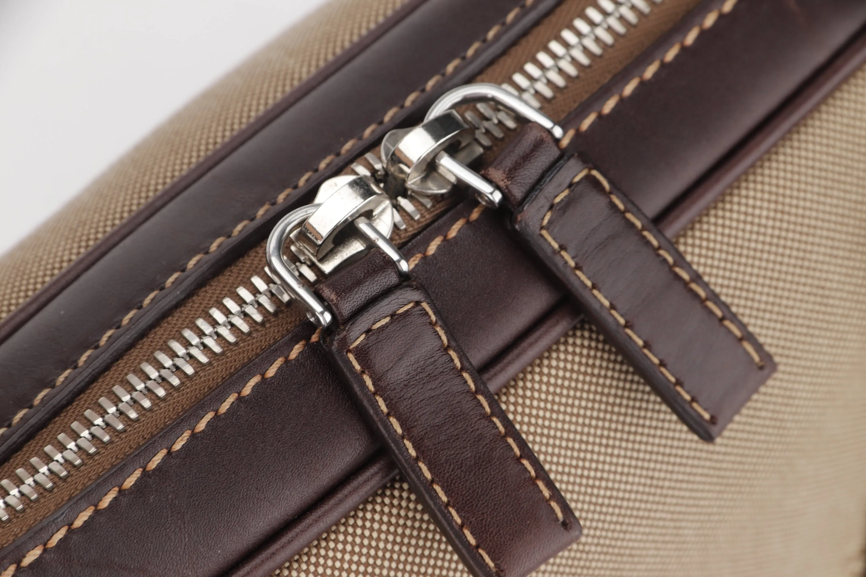 PRADA JACQUARD LOGO SHOULDER BAG CANVAS SILVER HARDWARE, WITH TAG, LOCK & STRAP, NO DUST COVER
