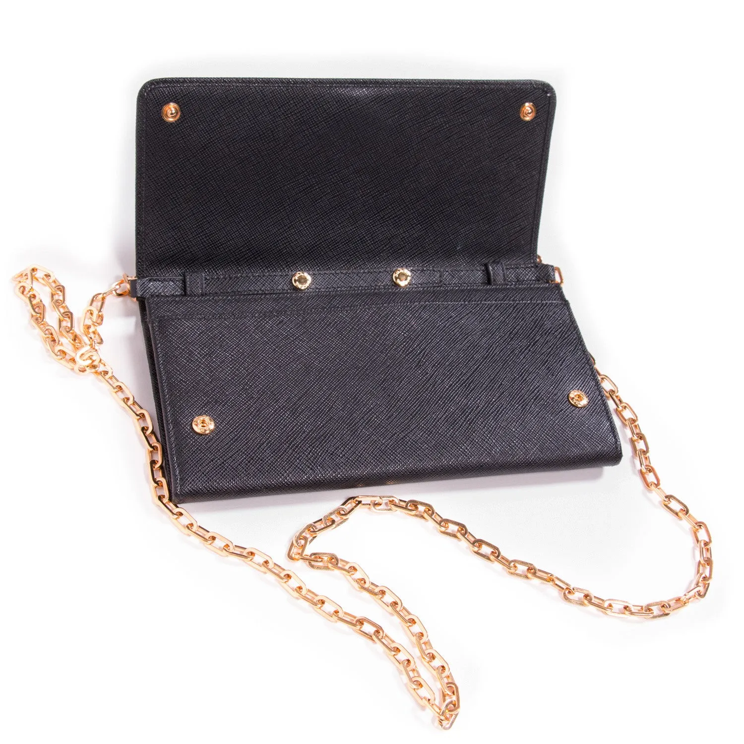 Prada Leather Chain Wallet