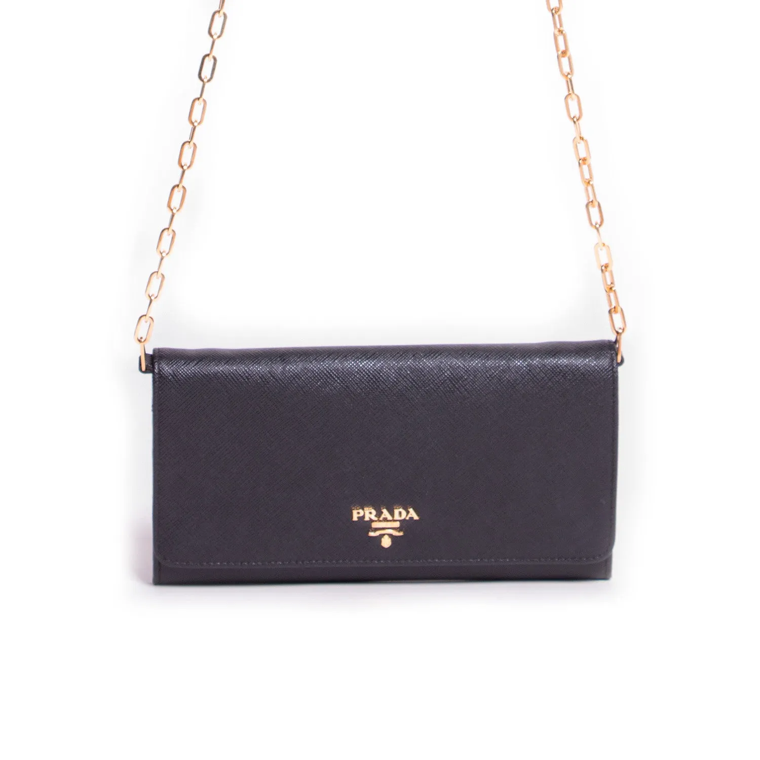 Prada Leather Chain Wallet