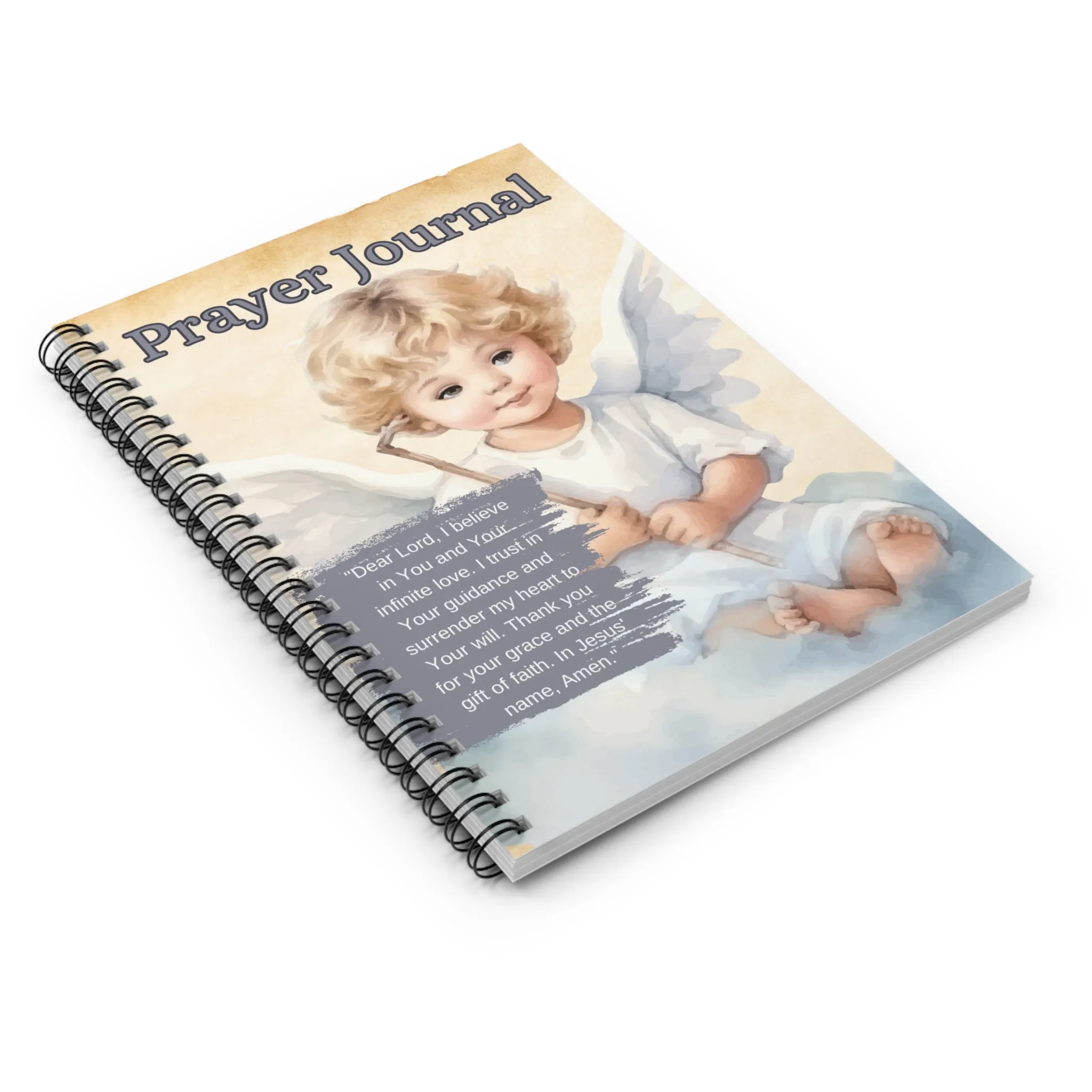 Prayer Journal Water Color Design Spiral Notebook - Ruled Line