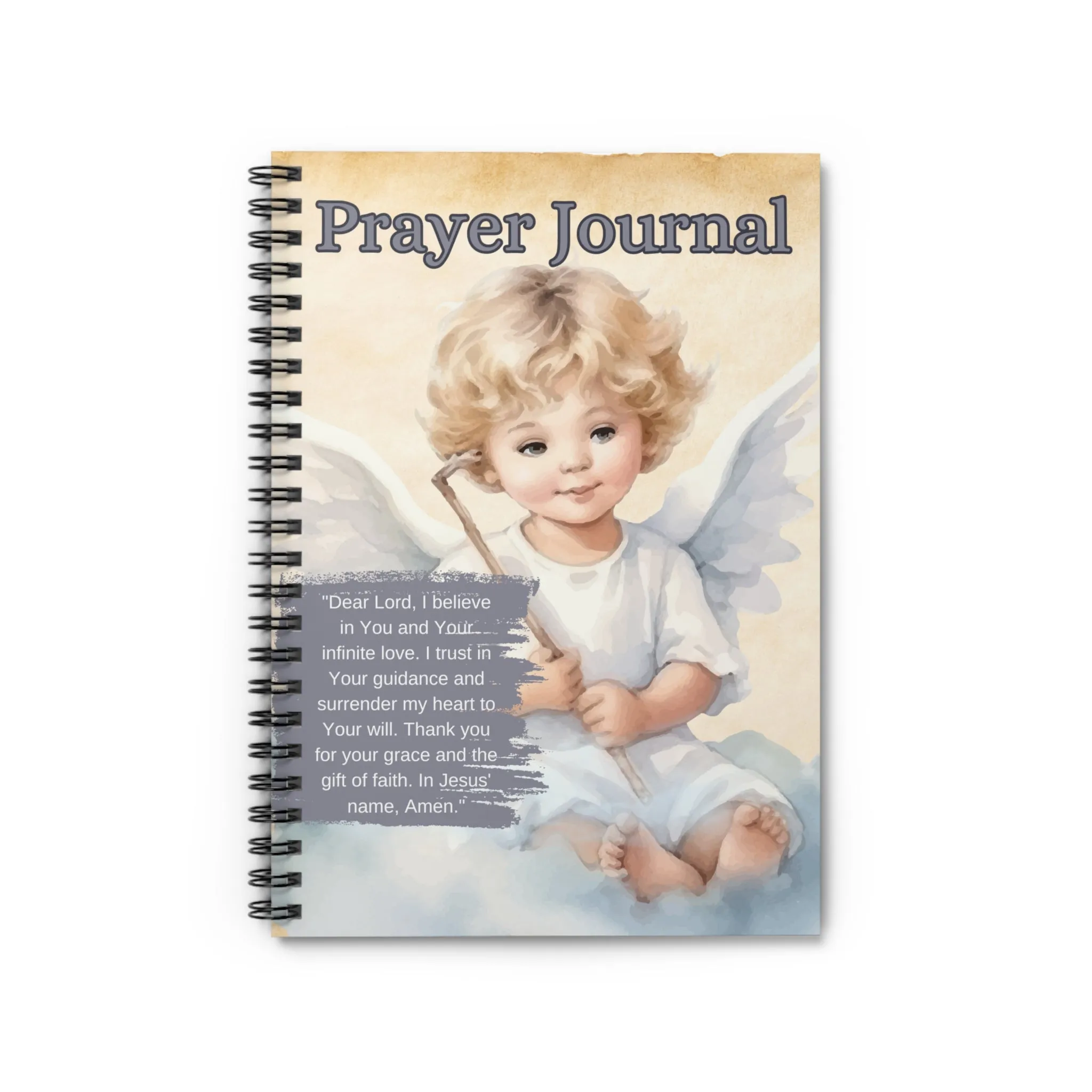 Prayer Journal Water Color Design Spiral Notebook - Ruled Line